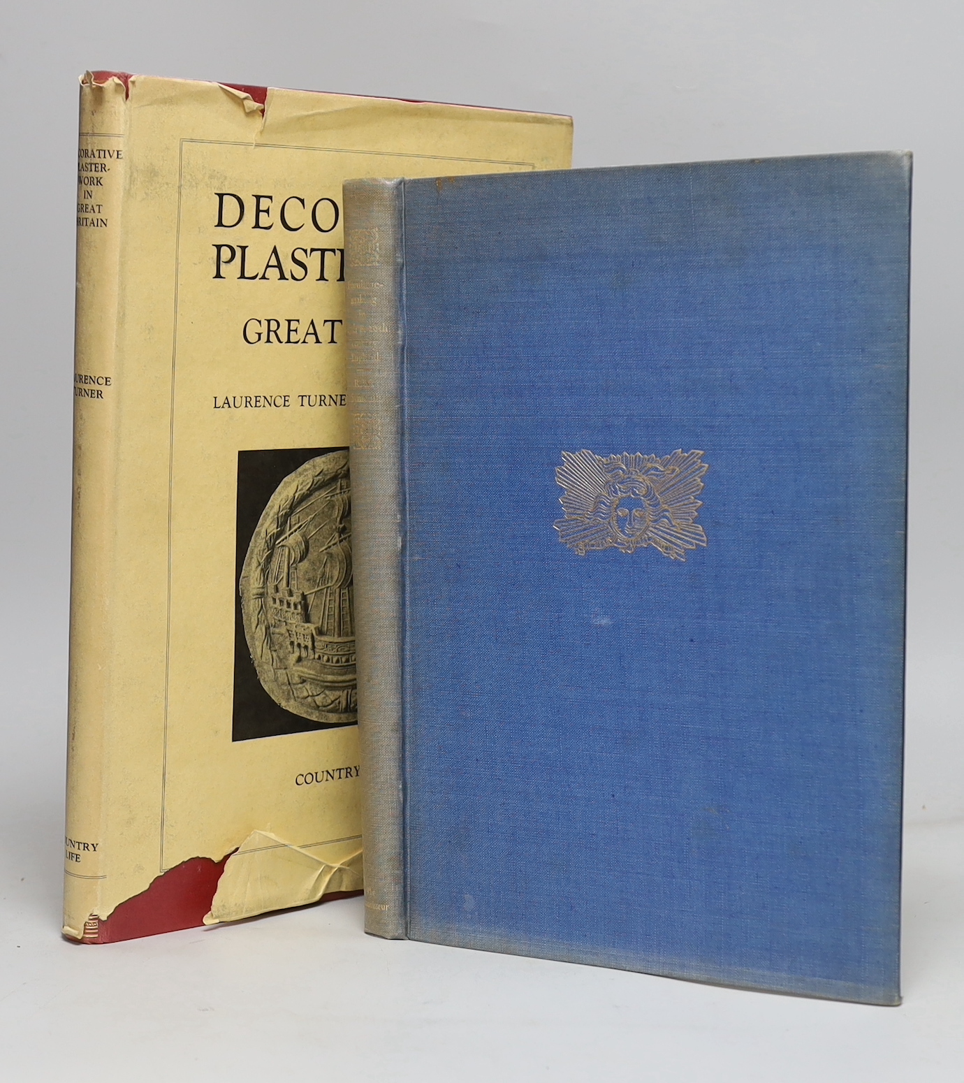 Symonds, R.W – Furniture Making in Seventeenth and Eighteenth Century England, original cloth, 1955 and Turner, L – Decorative Plasterwork, original cloth, dust jacket, 1927, (2), £120